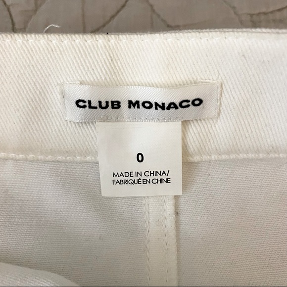 Club Monaco | Vidya Denim Skirt — White | Size 0 - Picture 7 of 13
